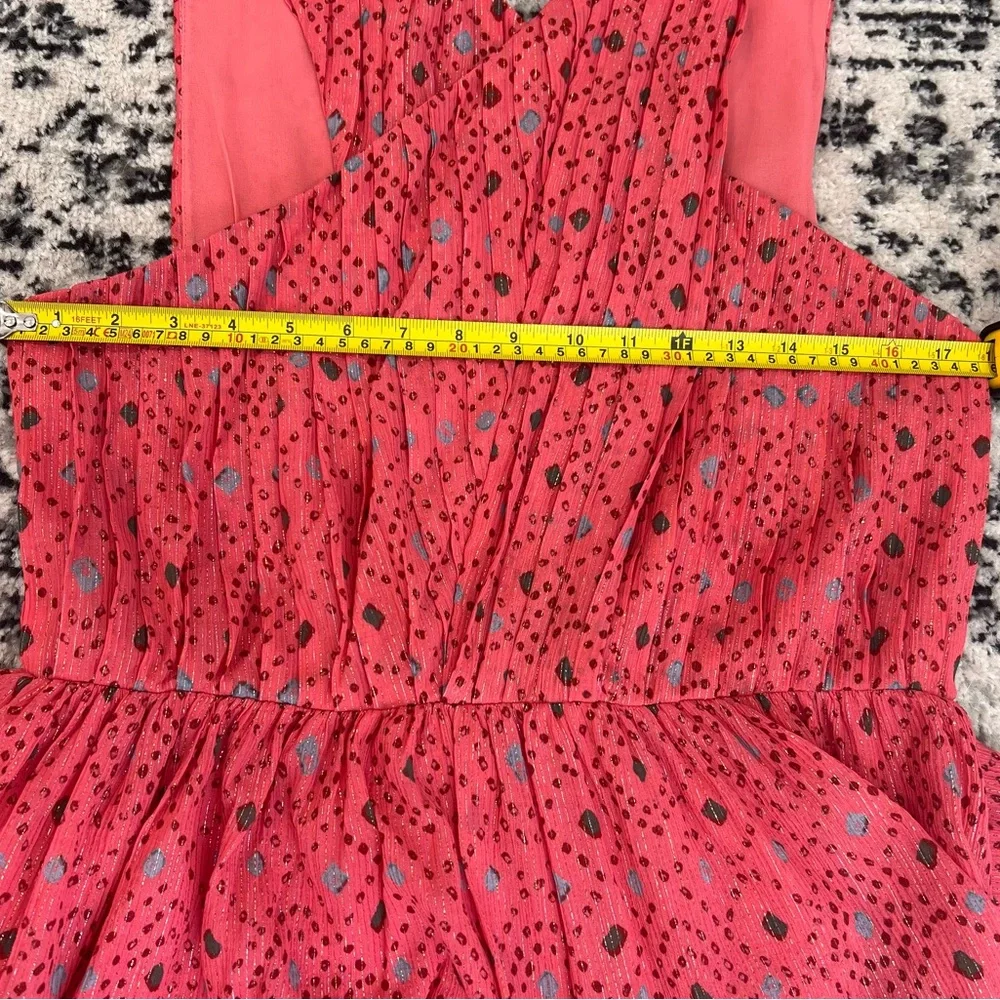 Ulla Johnson Arisa Mini Dress in Hibiscus, Silk Chiffon, Crossover neckline 10 - Picture 15 of 16